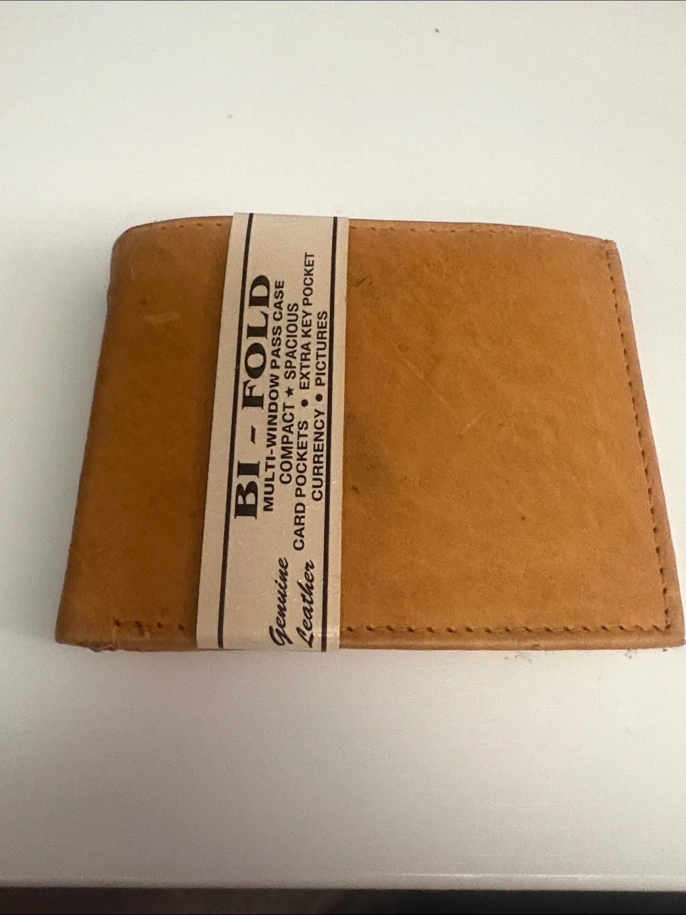 Bi-Fold Genuine Leather Men's Wallet - Tan